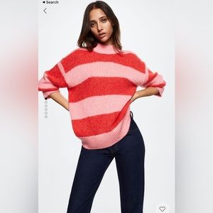 Mango colourblock knit sweater